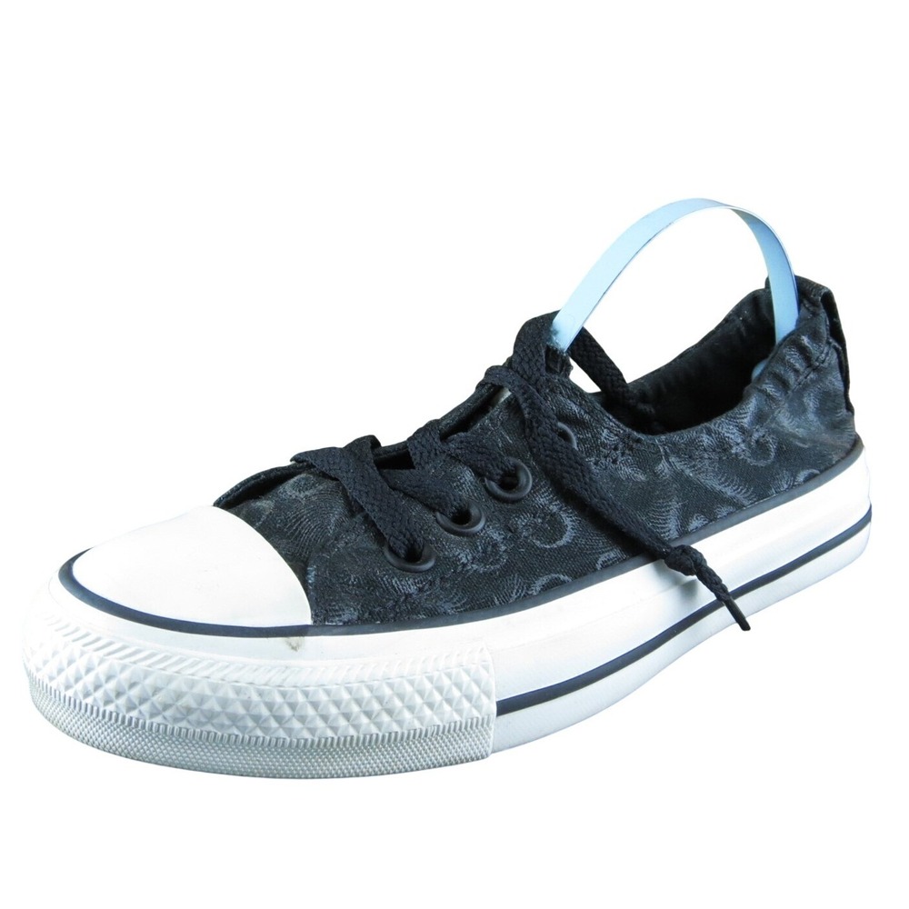 Converse‎ Shorline Women Sneaker Shoes Black Fabric Lace Up Size 5 Medium